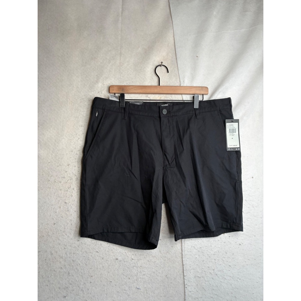NWT Mavi Darren Straight Chino Shorts Black Move Mens 38 M0410153-86553